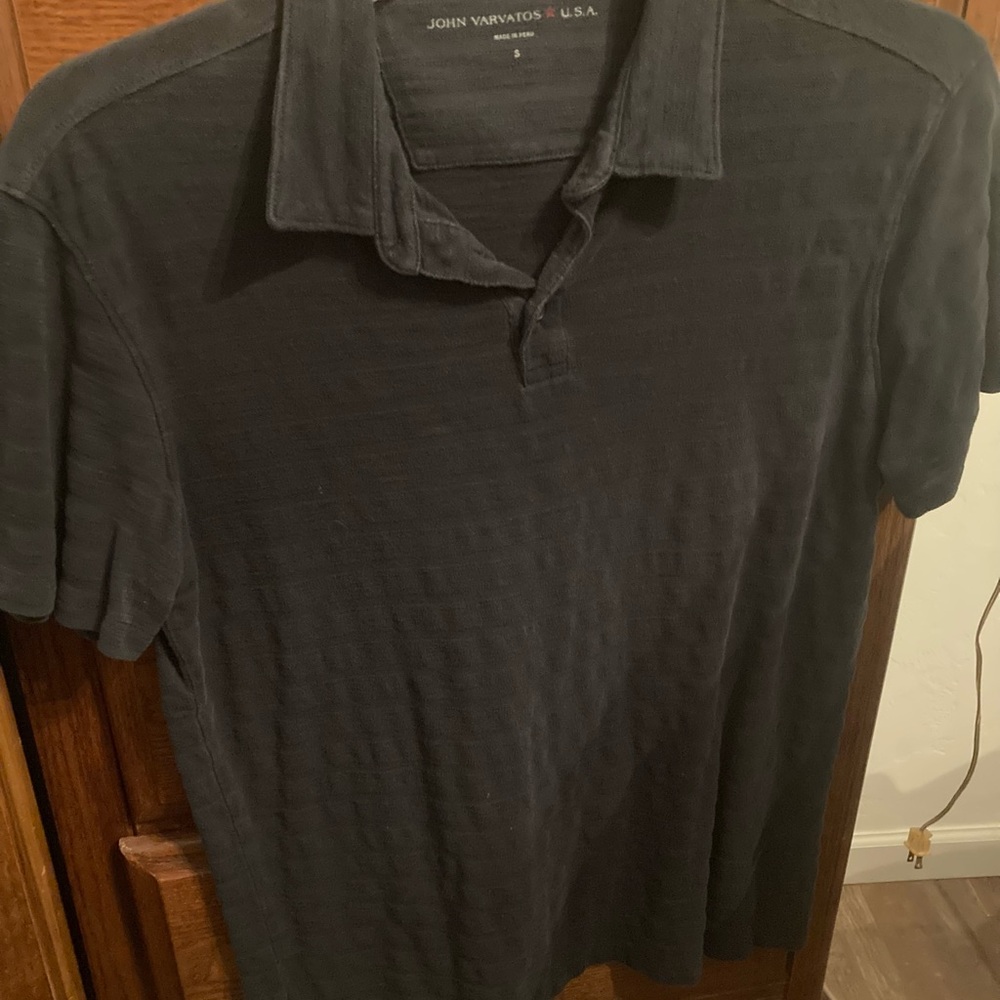 John Varvatos Black Polo Shirt Classic Design